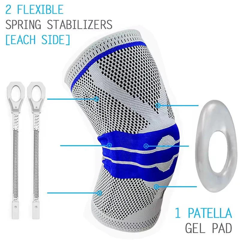 Silicone Knee Compression Sleeve – Arthritis & Joint Support