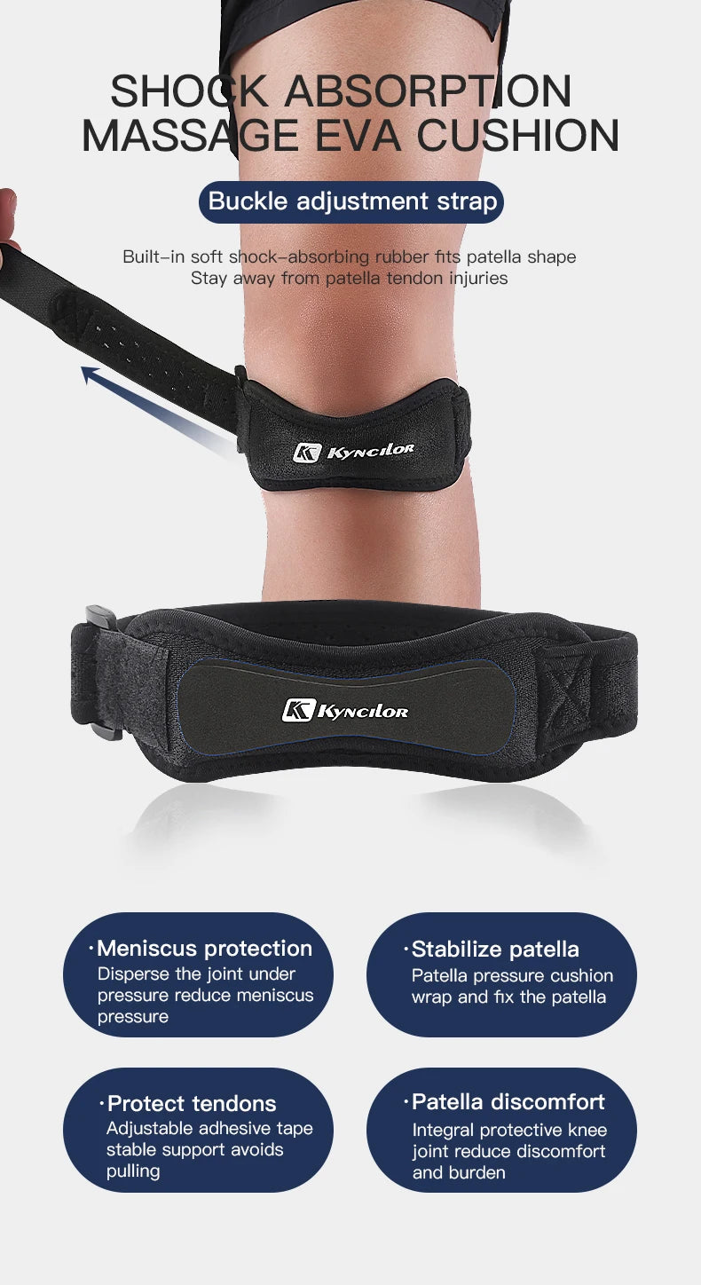 Patellar Tendon Knee Strap – Adjustable Support for Basketball & Running
