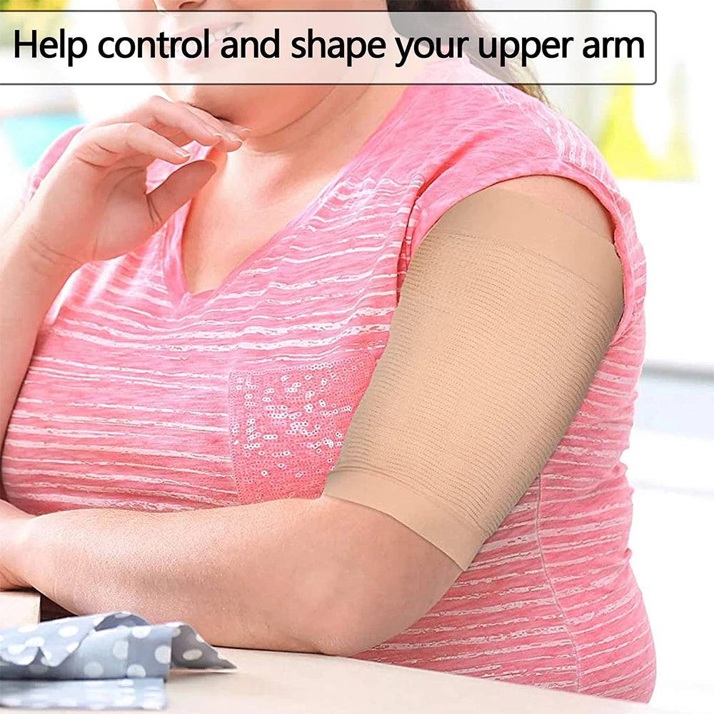 Upper Arm Compression Sleeves for Women – Toning Arm Shaper Wraps