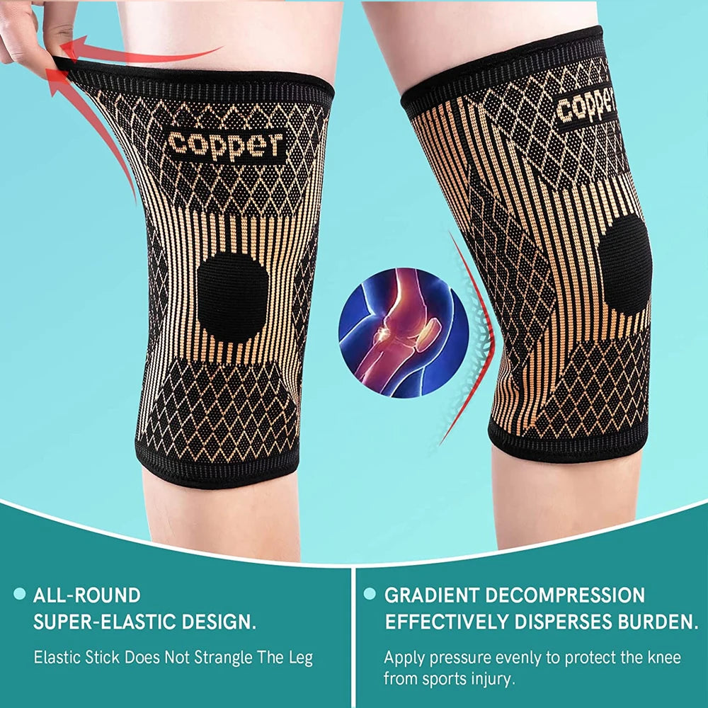 Copper Knee Brace – Compression Sleeve for Pain Relief & Sports