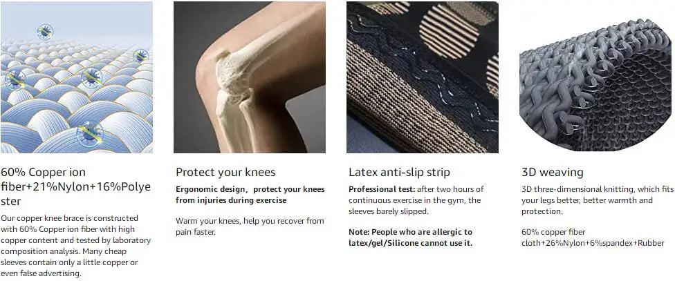 Copper Knee Brace – Compression Sleeve for Pain Relief & Sports