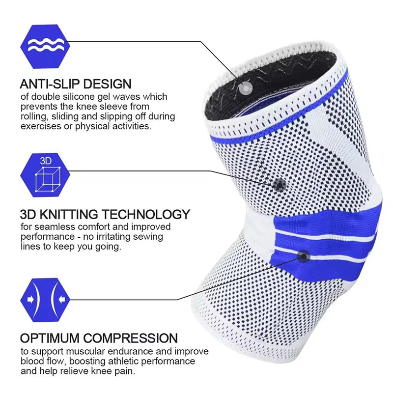 Silicone Knee Compression Sleeve – Arthritis & Joint Support