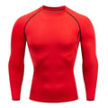 Men's Compression Long Sleeve Running Top – Quick Dry Gym Shirt