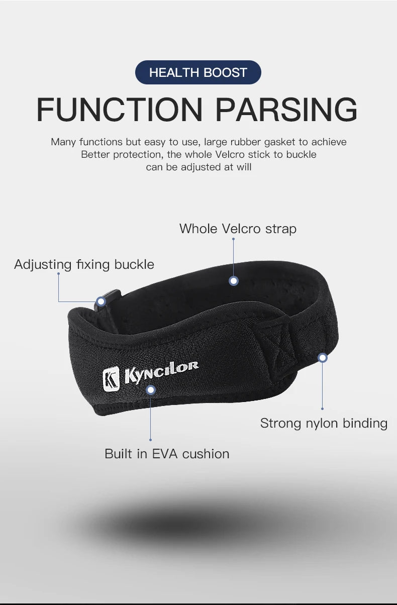 Patellar Tendon Knee Strap – Adjustable Support for Basketball & Running